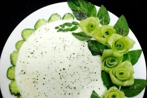 تزیین خیار به شکل گل رز + فیلم