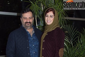 مهراب قاسم خانی و شقایق دهقان با گریم و پوشش متفاوت در ناگهان درخت + عکس
