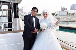 فیلمی از سحر قریشی و رضا شفیعی‌جم با لباس عروس و دامادی!!