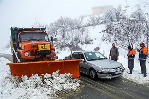 بارش سنگین برف در جنوب استان همدان