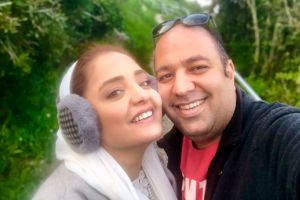 متن جالب علی اوجی برای خسته نباشید گفتن به همسرش نرگس محمدی! عکس