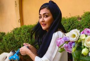 سلفی مریم معصومی با حیوان خانگی اش در آسانسور