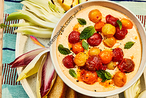 دیپ پنیر و گوجه، یک شام عالی و بدون کالری برای کسانی که رژیم دارند