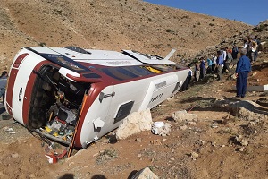 نظر نهایی در حادثه واژگونی اتوبوس خبرنگاران