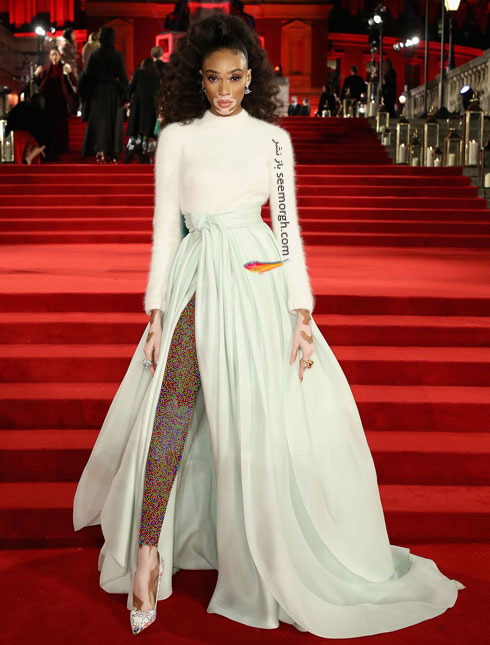 مدل لباس وینی هارلو Winnie Harlow در Fashion Awards 2017