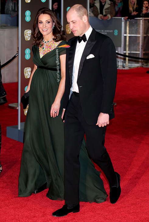 مدل لباس کیت میدلتون Kate Middleton از طراحی های Jenny Packham در بفتا 2018 Bafta مدل لباس کیت میدلتون Kate Middleton از طراحی های Jenny Packham در بفتا 2018 Bafta