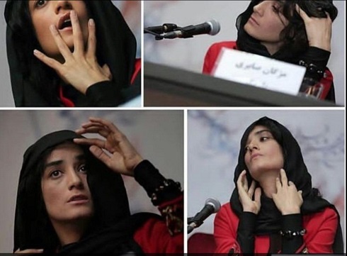 حرکات عجیب مژگان صابری در جشنواره فیلم فجر حرکات عجیب مژگان صابری در جشنواره فیلم فجر
