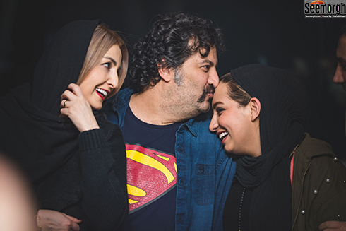 مهراب و نیروانا قاسم خانی و شقایق دهقان در اکران خصوصی بدون تاریخ بدون امضا