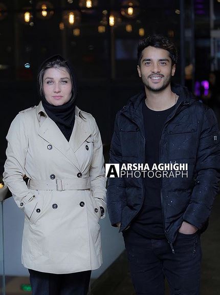 ساعد سهیلی و همسرش گلوریا هاردی در اکران خصوصی کمدی انسانی