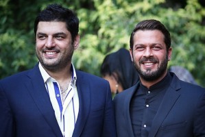 پژمان بازغی و همسرش در مراسم عقد سام درخشانی + عکس
