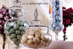 تزیین تخم مرغ سفره هفت سین، این بار با ظروف شیشه ای متفاوت!!