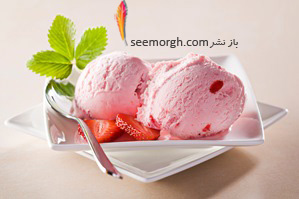 بستنی توت فرنگی رژیمی را با این دستور خوشمزه درست کنید!!