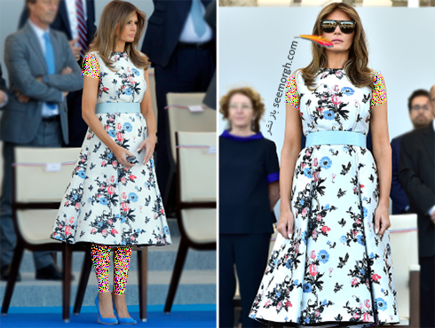 پیراهن کوتاه به سبک ملانیا ترامپ Melania Trump - عکس شماره 2 پیراهن کوتاه به سبک ملانیا ترامپ Melania Trump - عکس شماره 2
