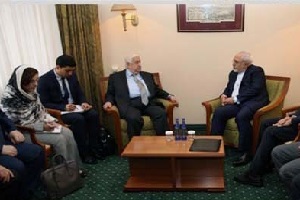 عکس: حجاب مشاور اسد در دیدار ظریف