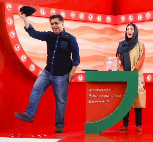 عکس رضا شفیعی جم و شقایق دهقان در خندوانه