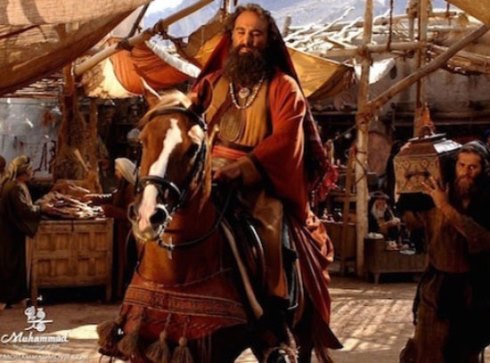 عکس محسن تنابنده با گریم فیلم محمد رسول الله(ص)