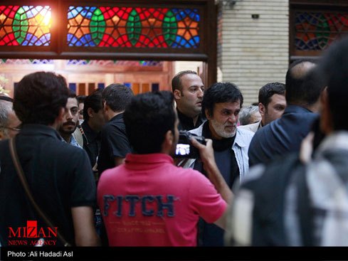حبیب در مراسم علی طباطبایی