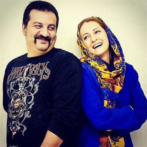 مهراب قاسمخانی و همسرش