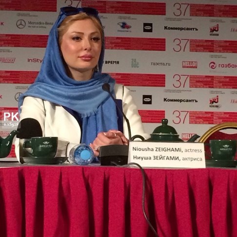 نیوشا ضیغمی در نشست مطبوعاتی جشنواره فیلم مسکو