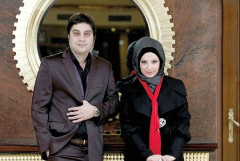 نیوشا ضیغمی و همسرش