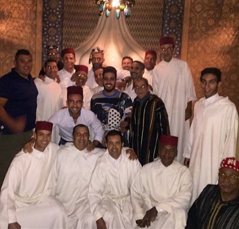 کریس رونالدو در جمع دوستان مراکشی خود