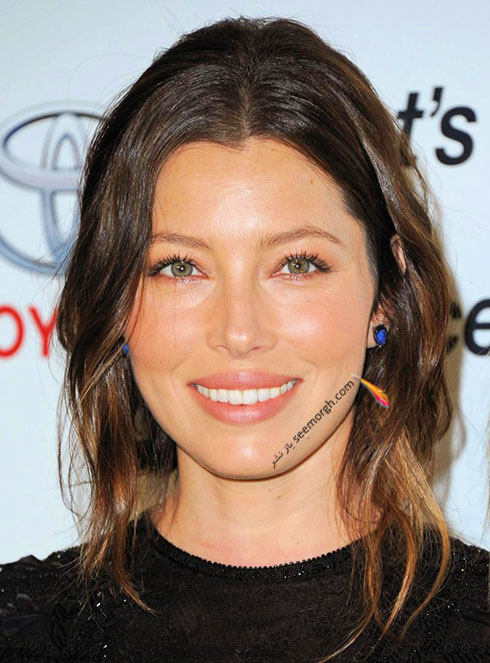 رنگ موی قهوه ای تیره جسیکا بیل Jessica Biel برای زمستان