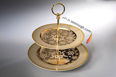 ظرف مخصوص شیرینی طلایی ورساچه Versace برای کریسمس