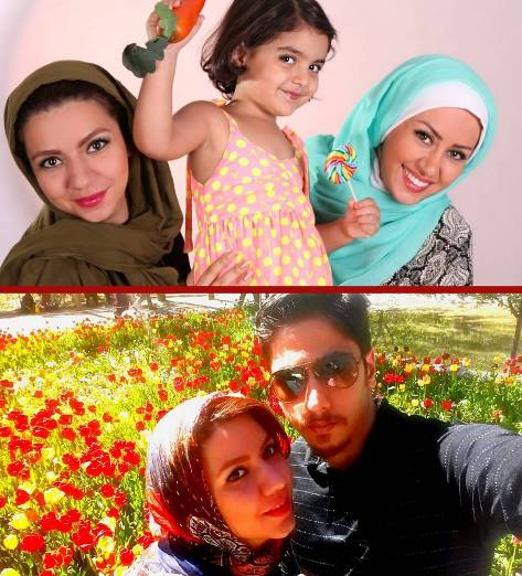 مریم وطن پور در کنار خواهرش