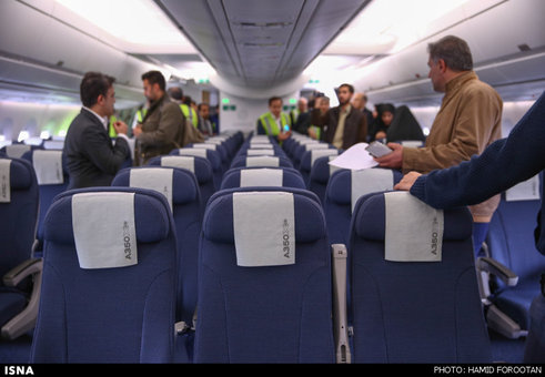 فرود هواپیمای ایرباس 350 در مهرآباد-