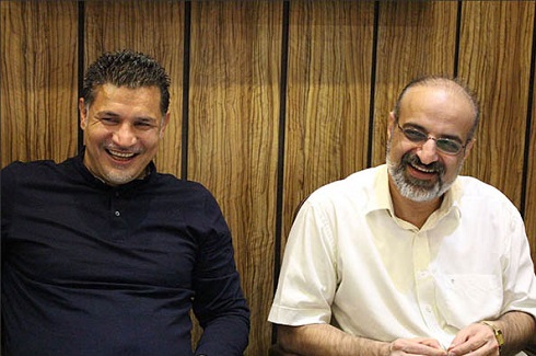 خنده های علی دایی در کنار خواننده محبوب
