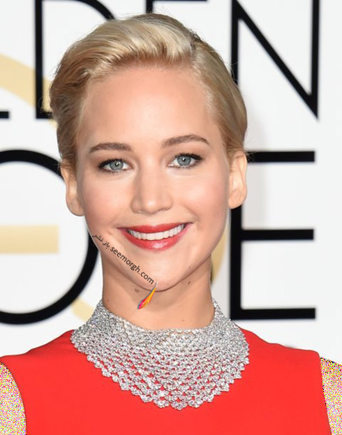 مدل گردنبند جنیفر لارنس Jennifer Lawrence در گلدن گلوب Golden Globes 2016