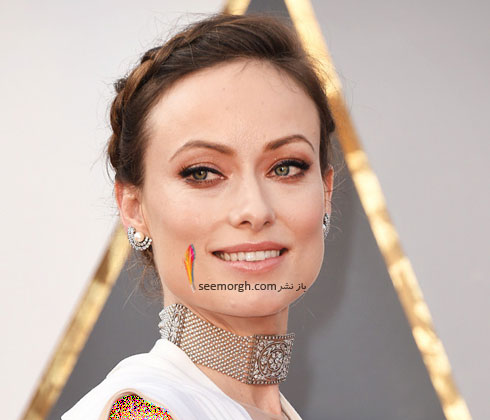 مدل گوشواره و گردنبند اولیویا وایلد Olivia Wilde در اسکار 2016