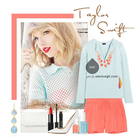 ست کردن پیراهن به سبک تیلور سویفت Taylor Swift برای بهار 2016 - ست شماره 1