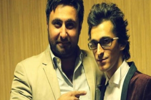 بنیامین بهادری, محمد علیزاده و محسن یگانه در مراسم تشییع مرتضی پاشایی