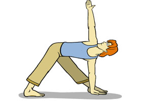حرکات یوگا - حرکت مثلث ( Triangle Pose )