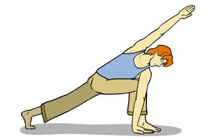 حرکات یوگا - حرکت زاویه چرخشی ( Revolved Side Angle Pose )