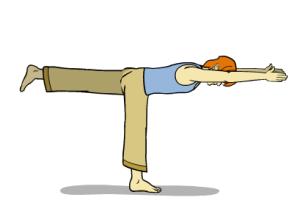 حرکات یوگا - حرکت جنگجو 3 ( Warrior Pose III )