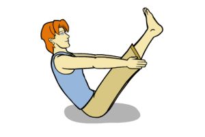 حرکات یوگا - حرکت قایق ( Full Boat Pose )